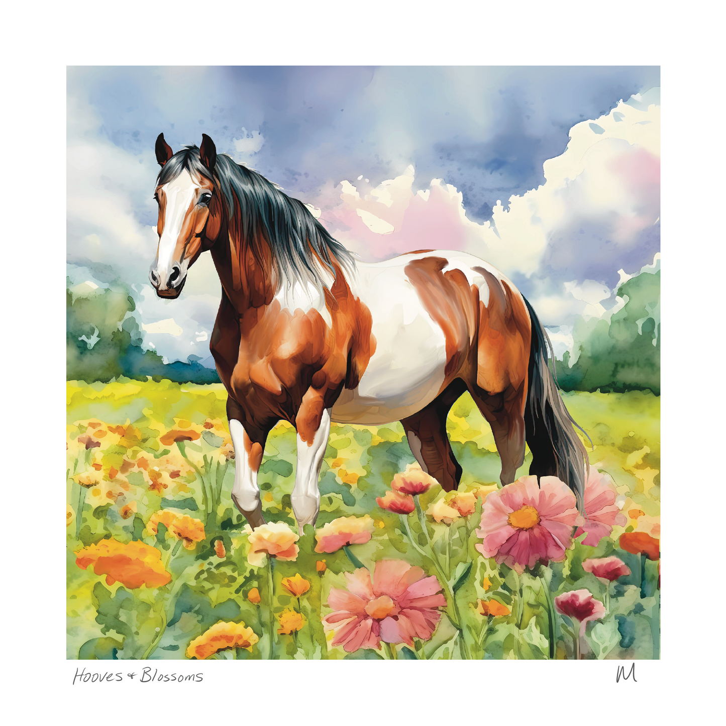 'Hooves & Blossoms' Art Print