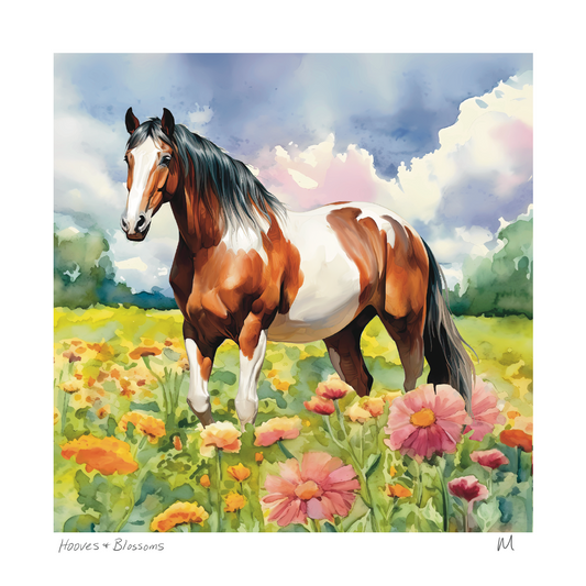 'Hooves & Blossoms' Art Print