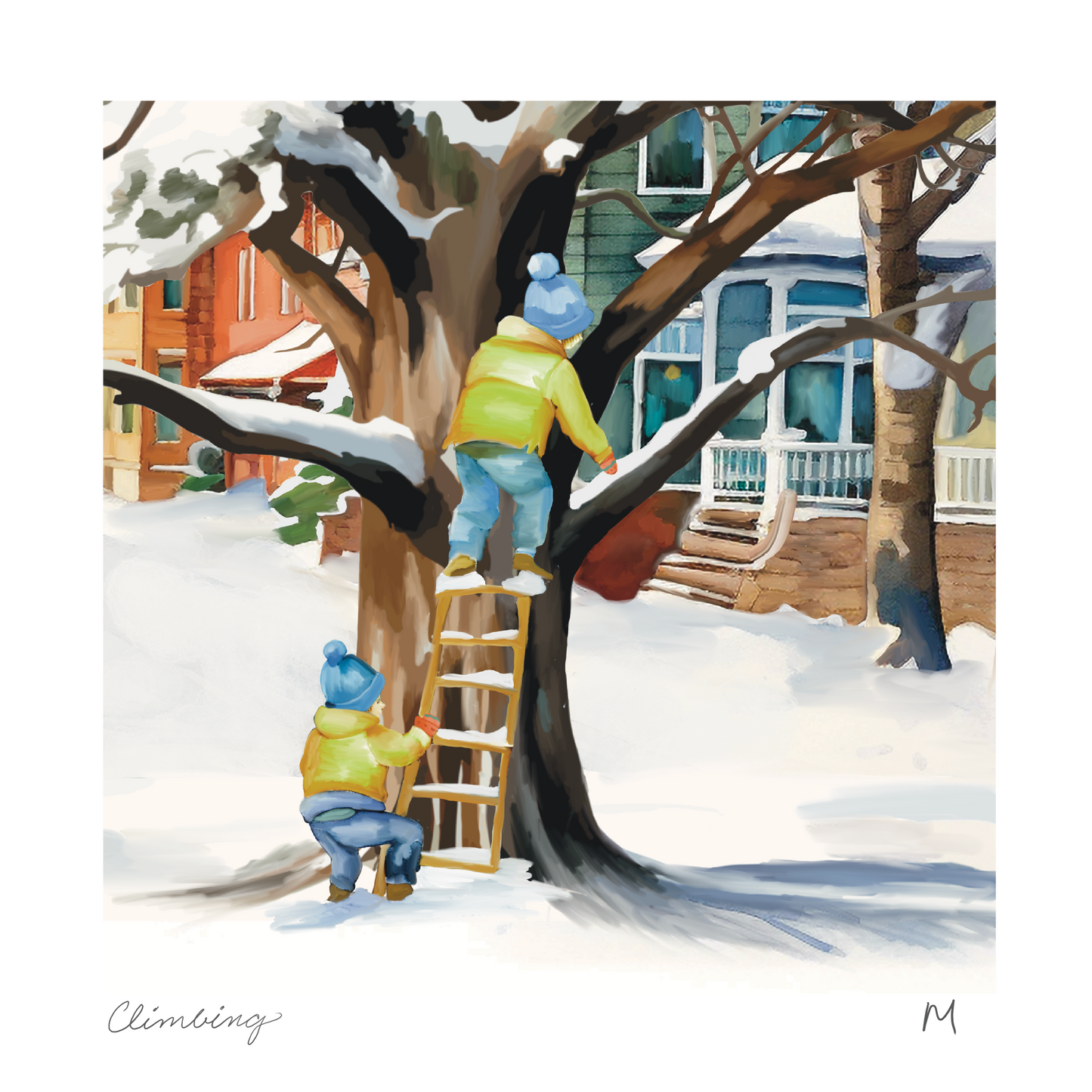 'Climbing' Art Print