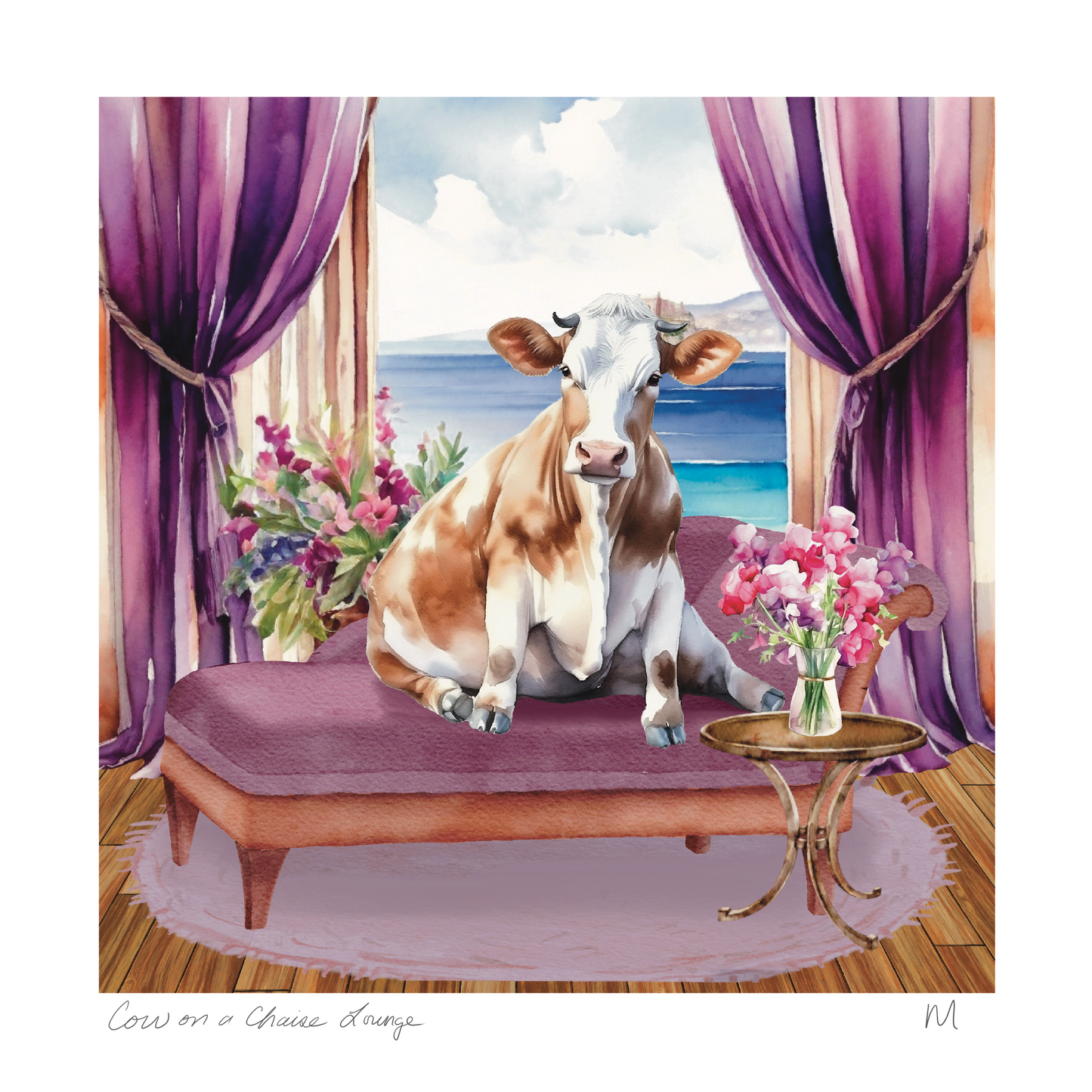 Cow on a Chaise Lounge