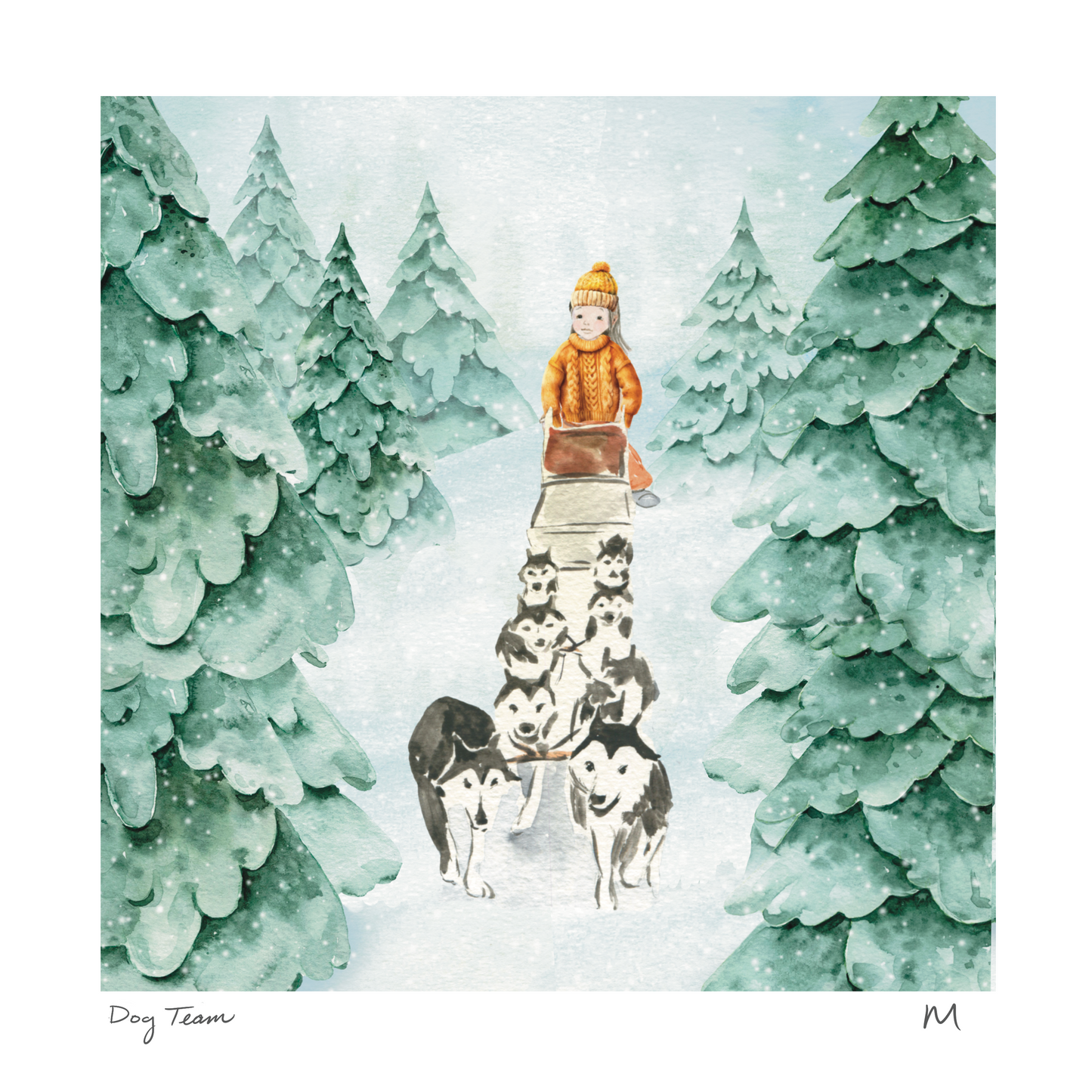 'Dog Team' Art Print