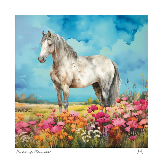 'Field of Flowers' Art Print
