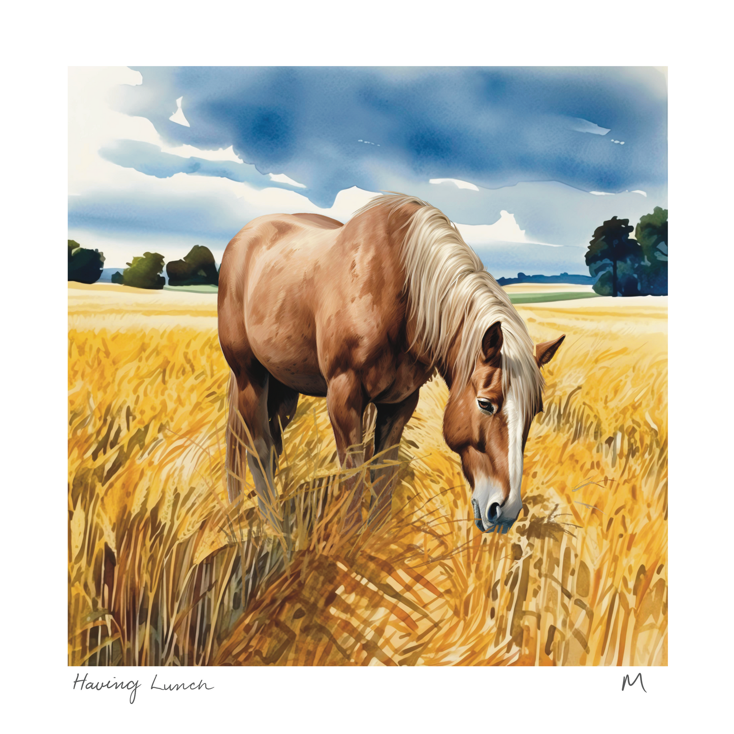 'Having Lunch' Art Print