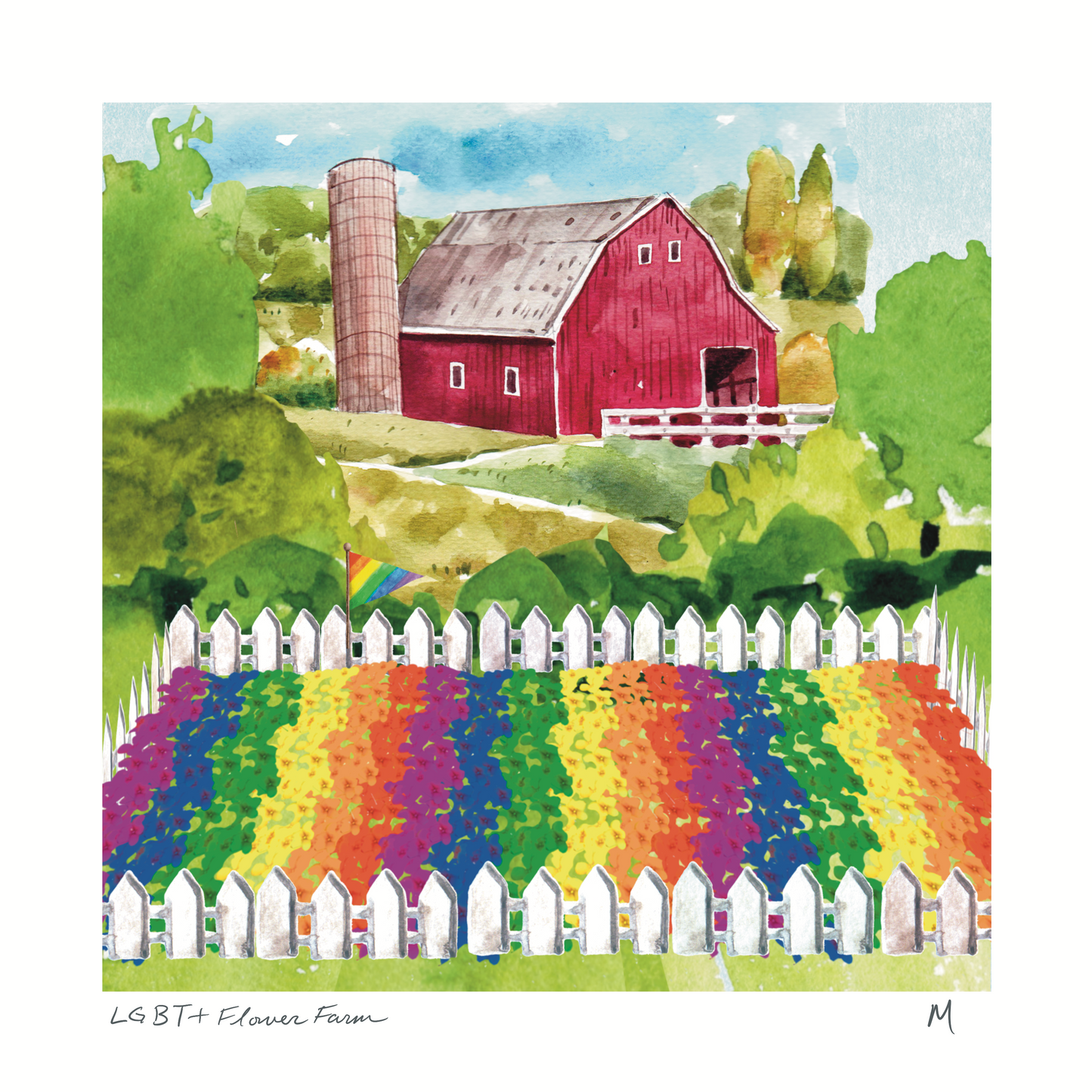 'LGBT+ Flower Farm' Art Print