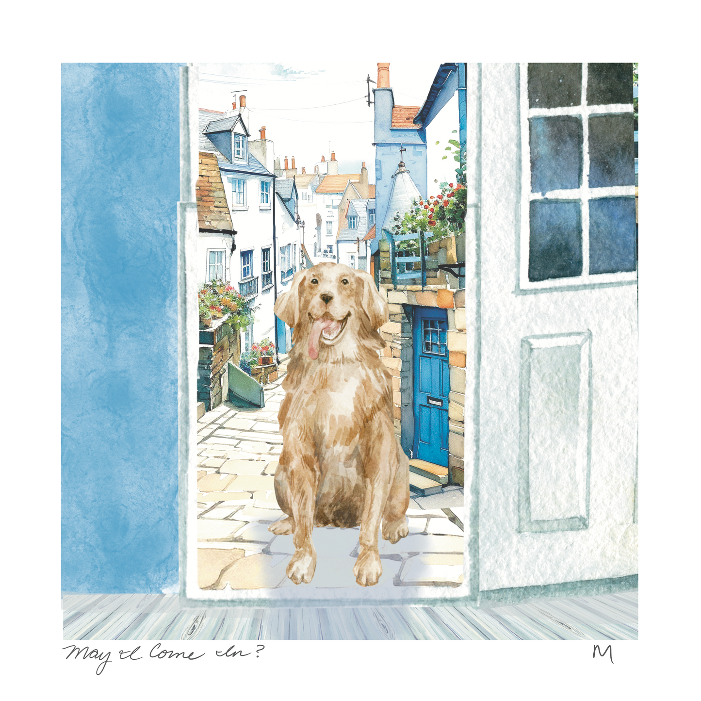 'May I Come In?' Art Print