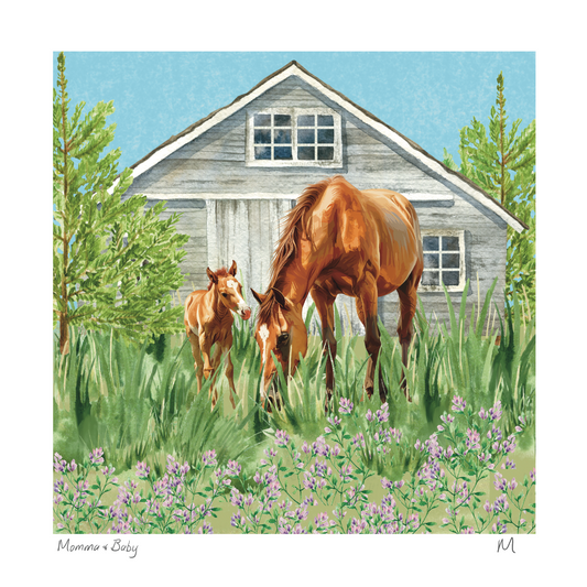 'Mamma & Baby' Art Print