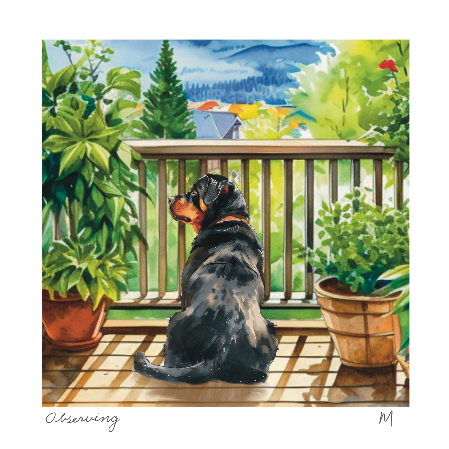 'Observing' Art Print