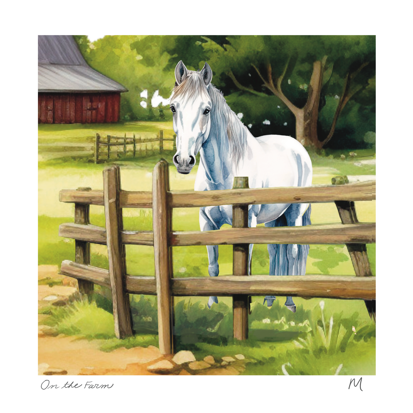 'On the Farm' Art Print