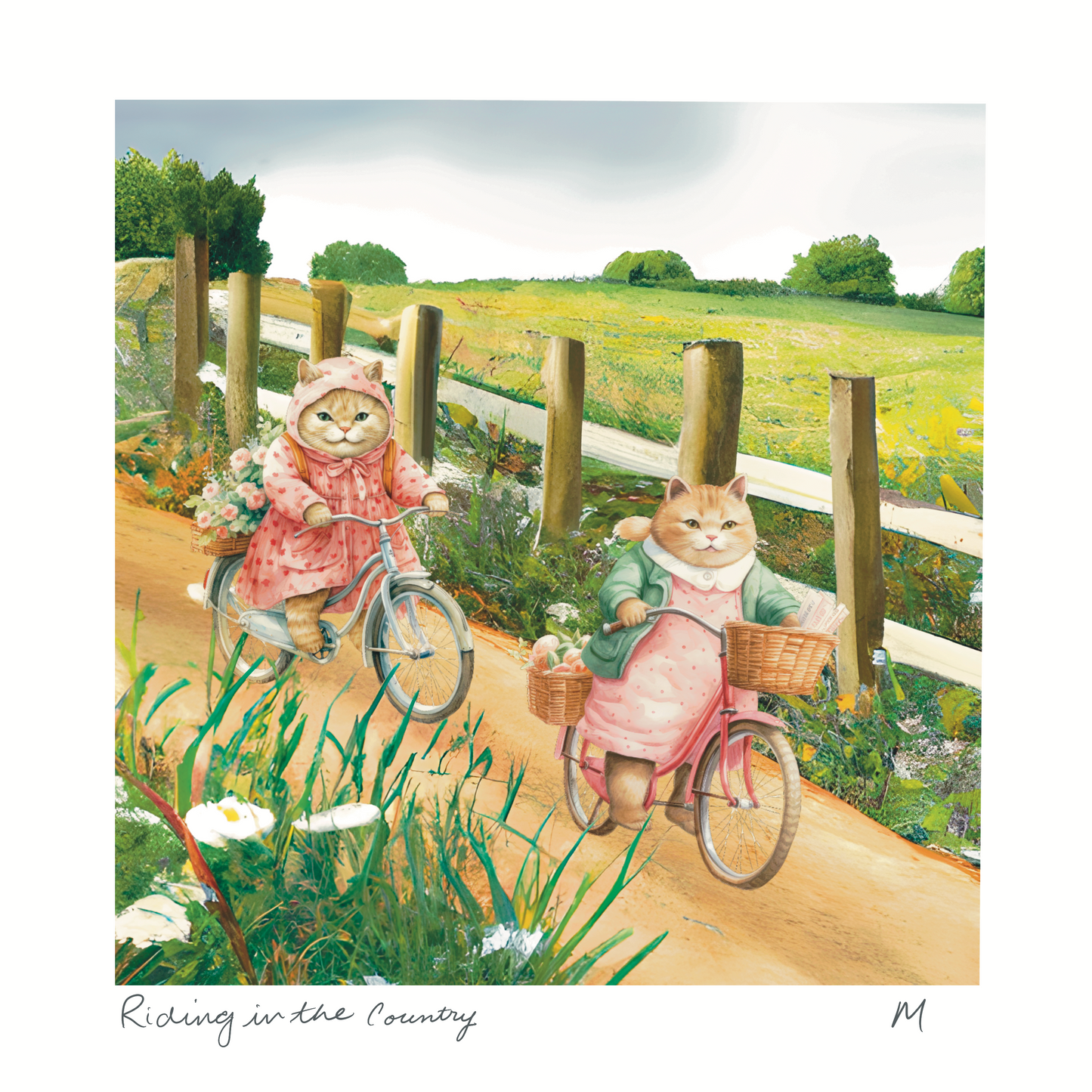 'Riding in the County' Art Print