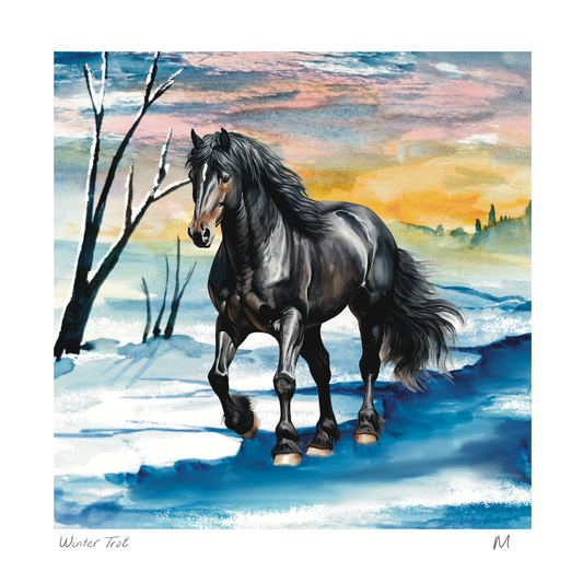 'Winter Trot' Art Print