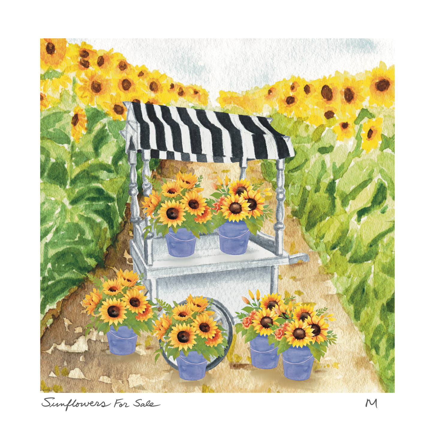 'Sunflowers for Sale' Art Print