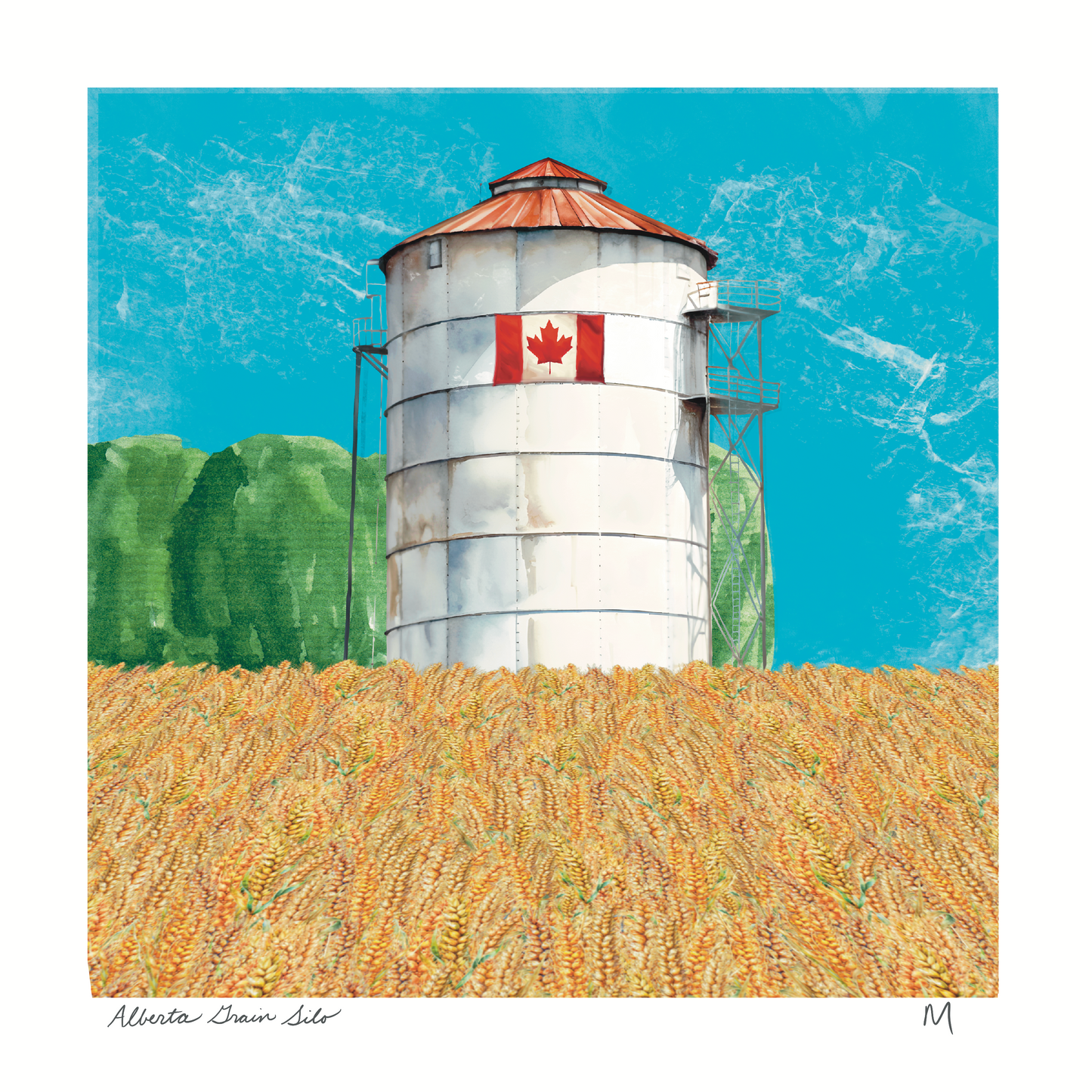 'Alberta Grain Silo' Art Print