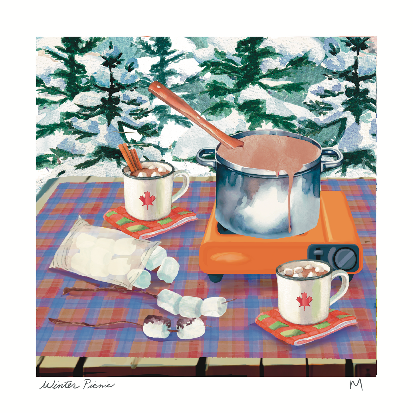'Roasting Marshmallows' Art Print