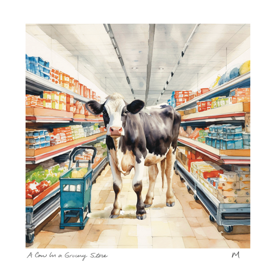 'A Cow in a Grocery Store'
