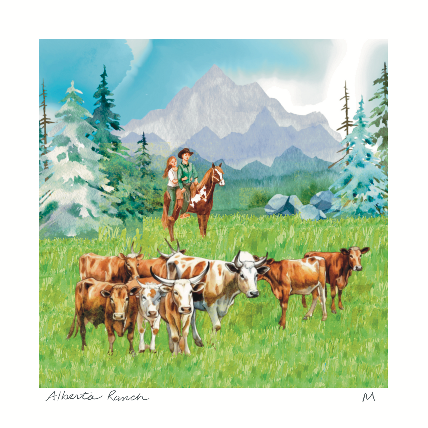 'Alberta Ranchers' Art Print