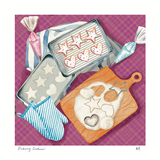 'Baking Cookies' Art Print