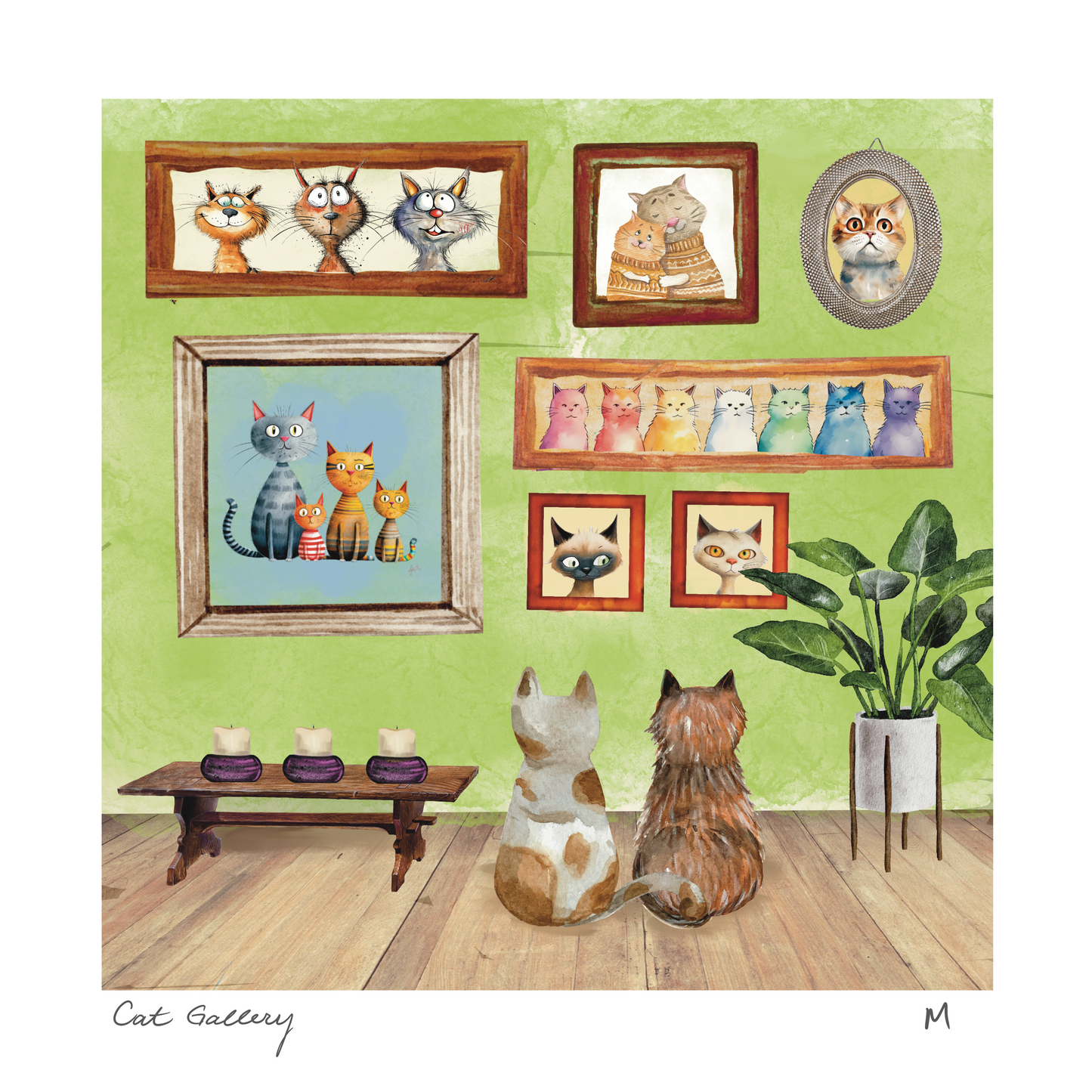 'Cat Gallery' Art Print