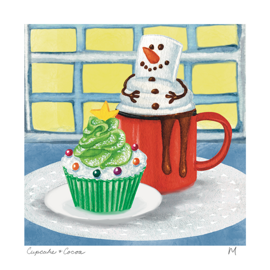 'Cupcakes & Cocoa' Art Print