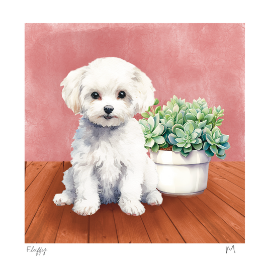 'Fluffy' Art Print