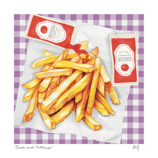 'Fries & Ketchup' Art Print