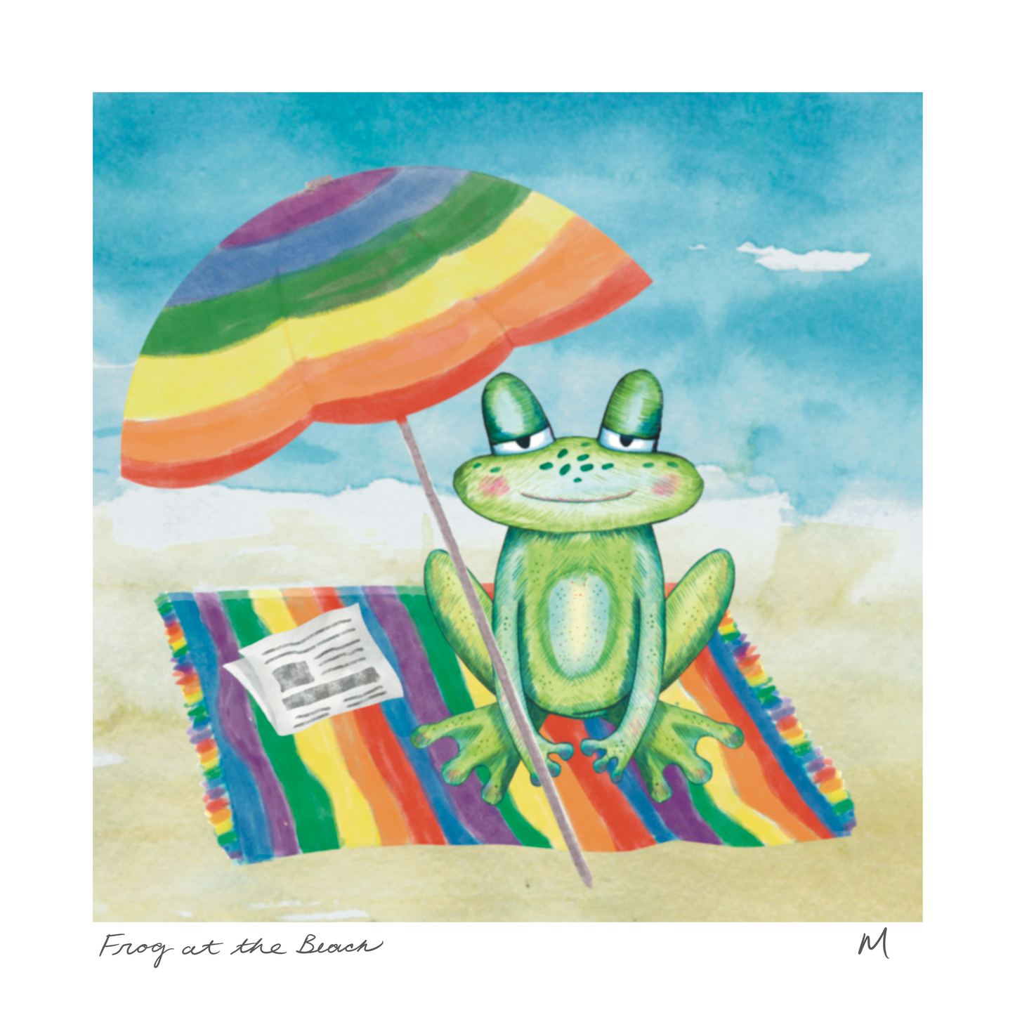 'A Frog at the Beach' Art Print