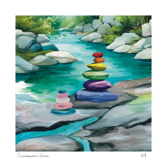 'Inclusion Cairn' Art Print