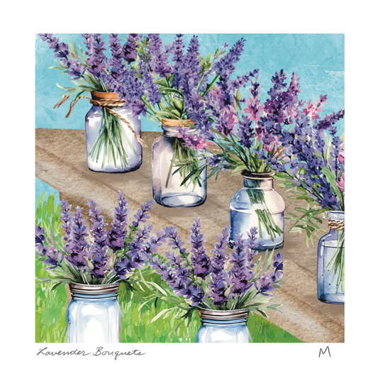 'Lavender Bouquets' Art Print
