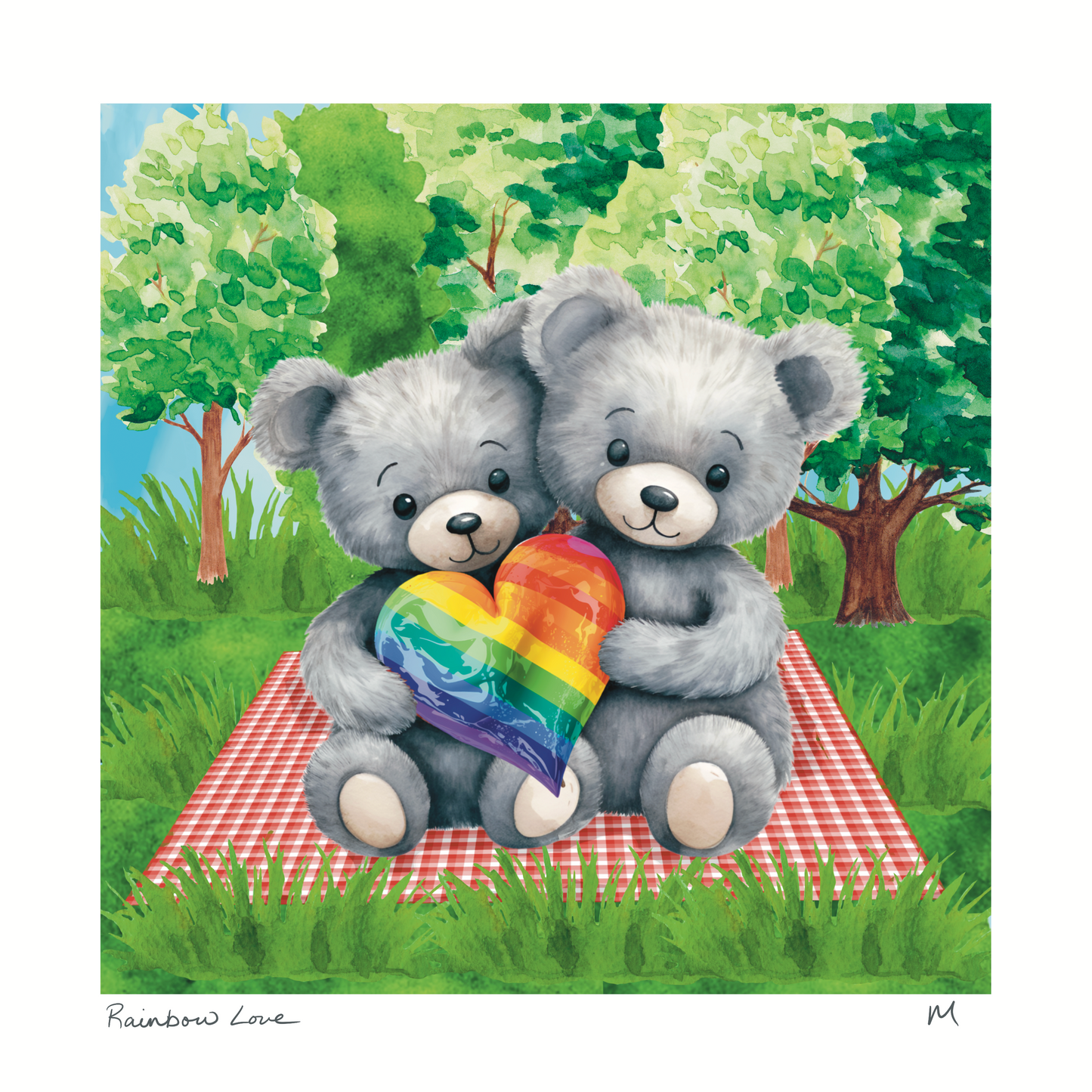 'Rainbow Picnic ' Art Print