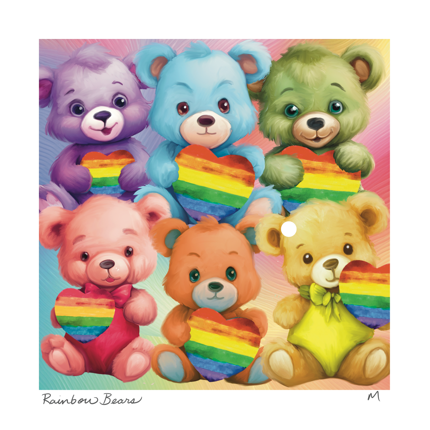 'Rainbow Bears' Art Print