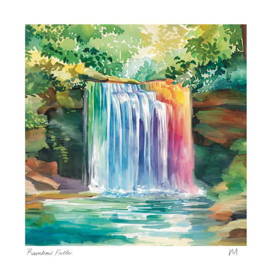 'Rainbow Falls' Art Print