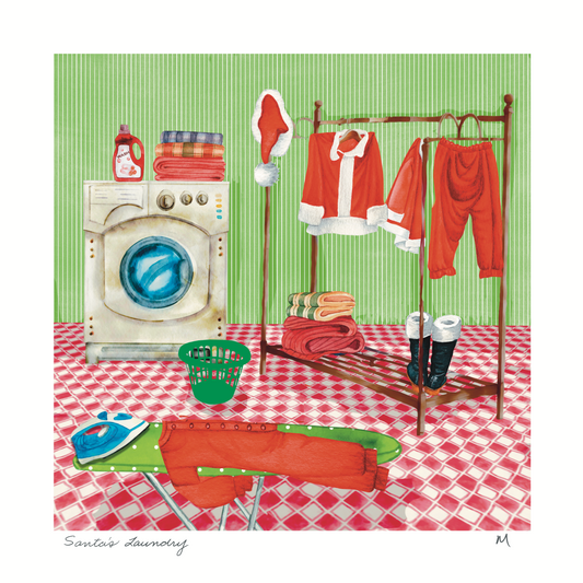 'Santa's Laundry' Art Print