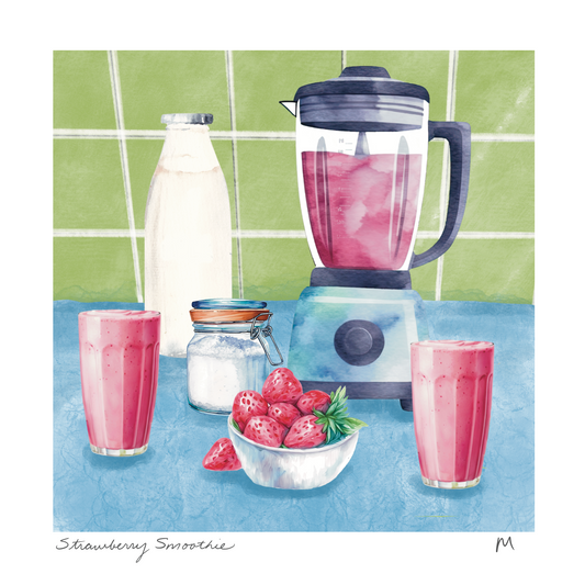 'Strawberry Smoothie' Art Print