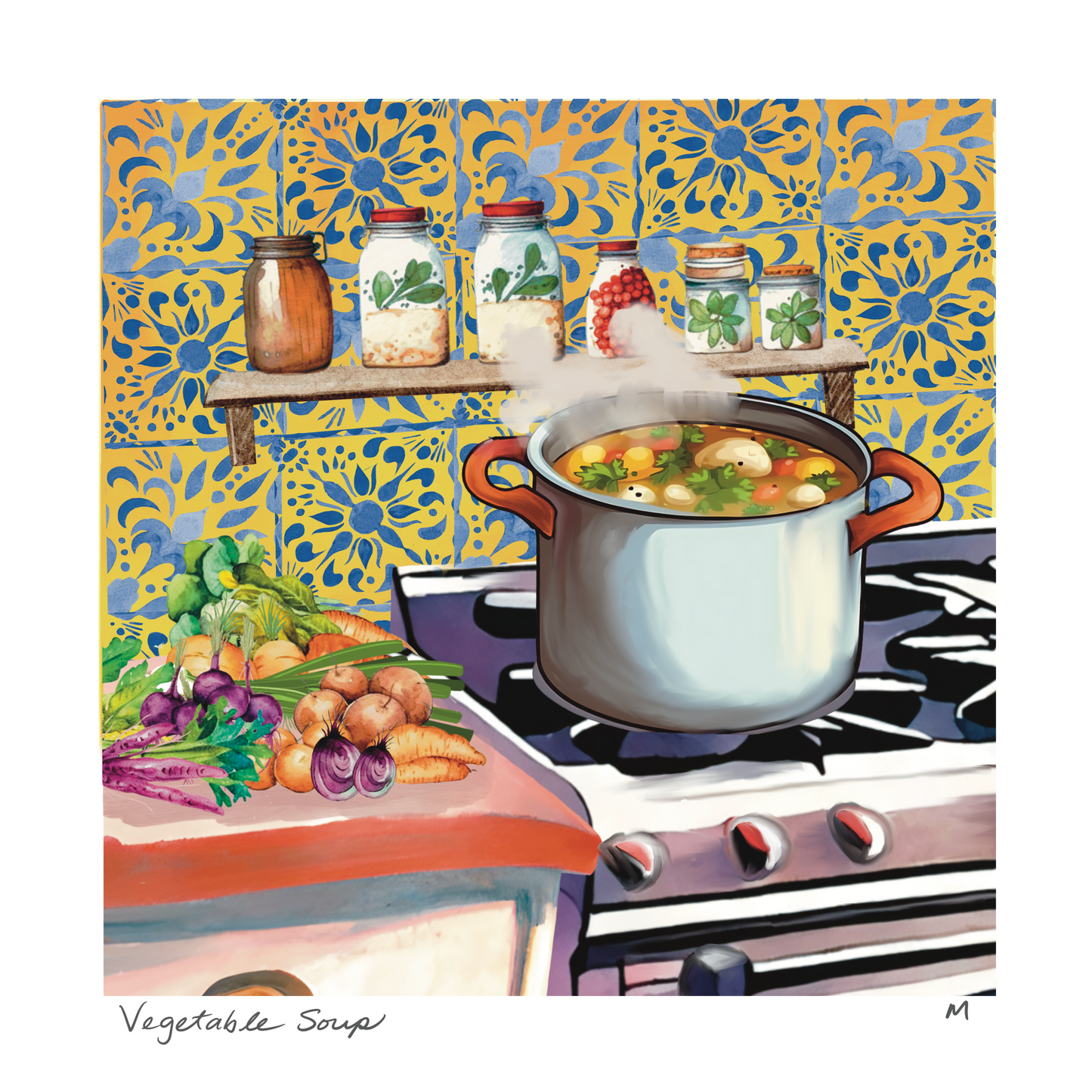 'Vegetable Soup' Art Print