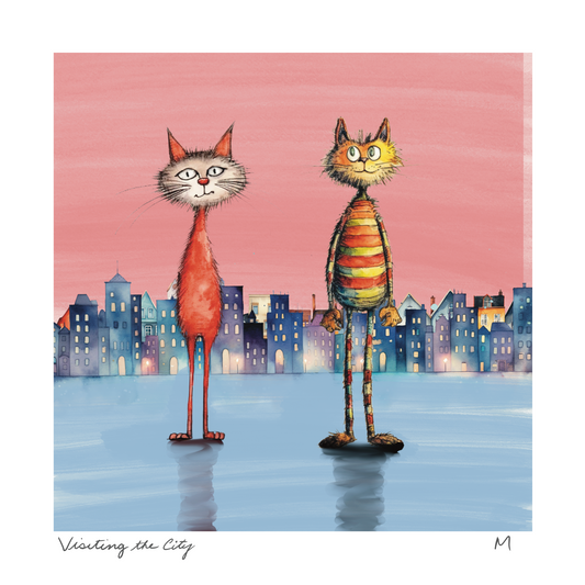 'Visiting the City' Art Print