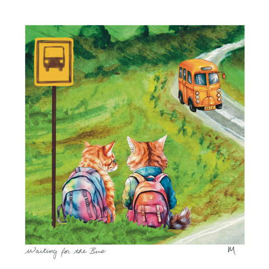 'Waiting for the Bus' Art Print