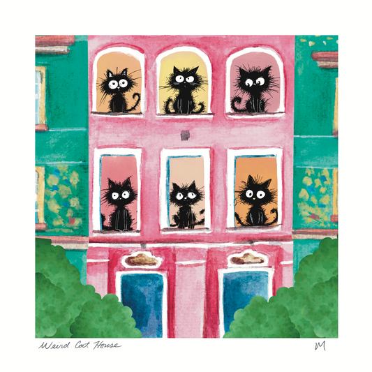 'Weird Cat House' Art Print