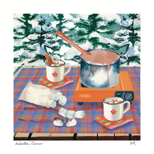 'Winter Picnic' Art Print