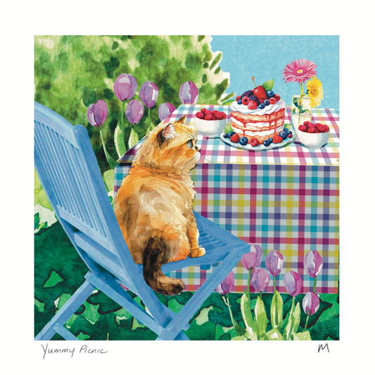 'Yummy Picnic' Art Print